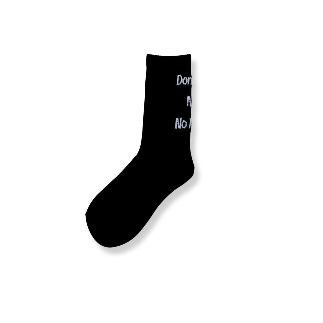 Vert Type Black Socks