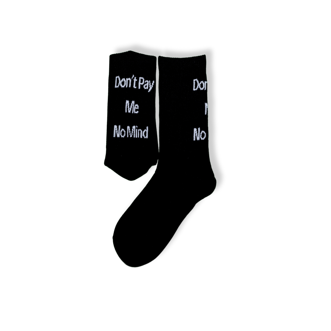 Vert Type Black Socks