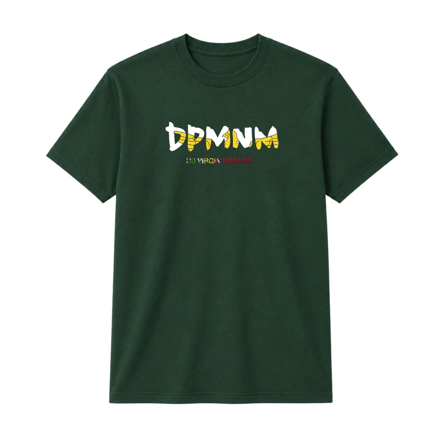 Unisex Military Green Virgin Islands Flag Tee