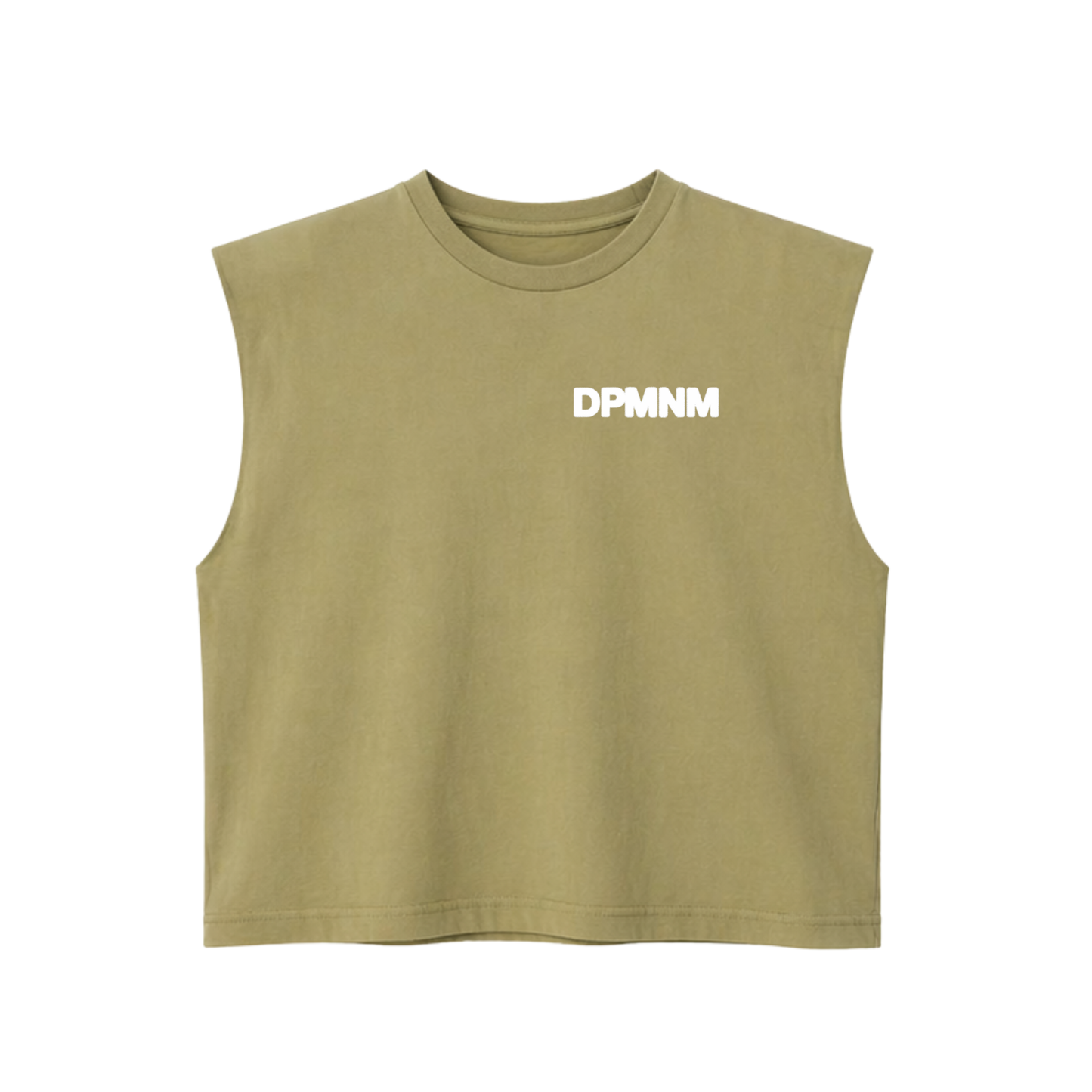Women Sleeveless Faded Brown Blur Tee
