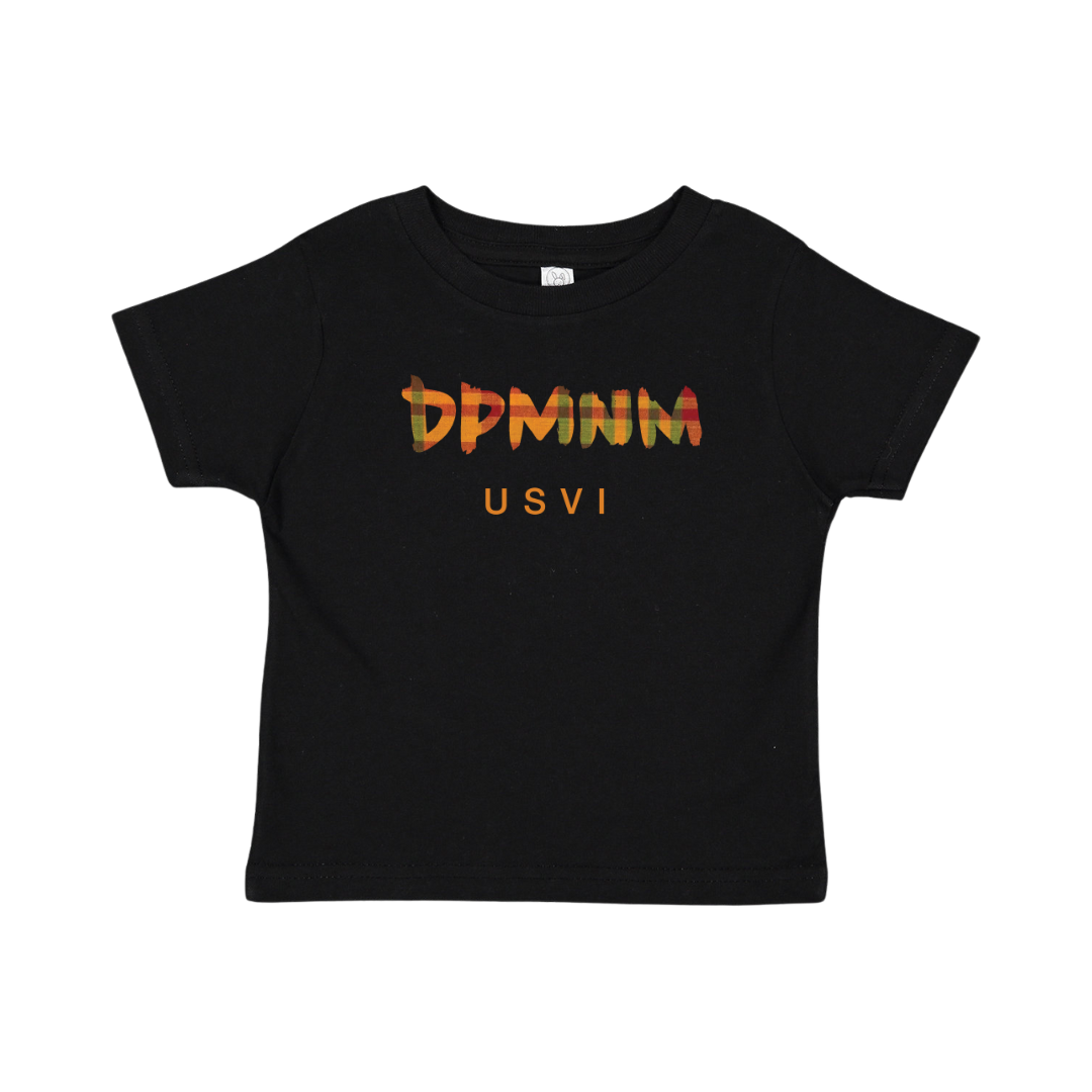 Toddler Black Madras Tee