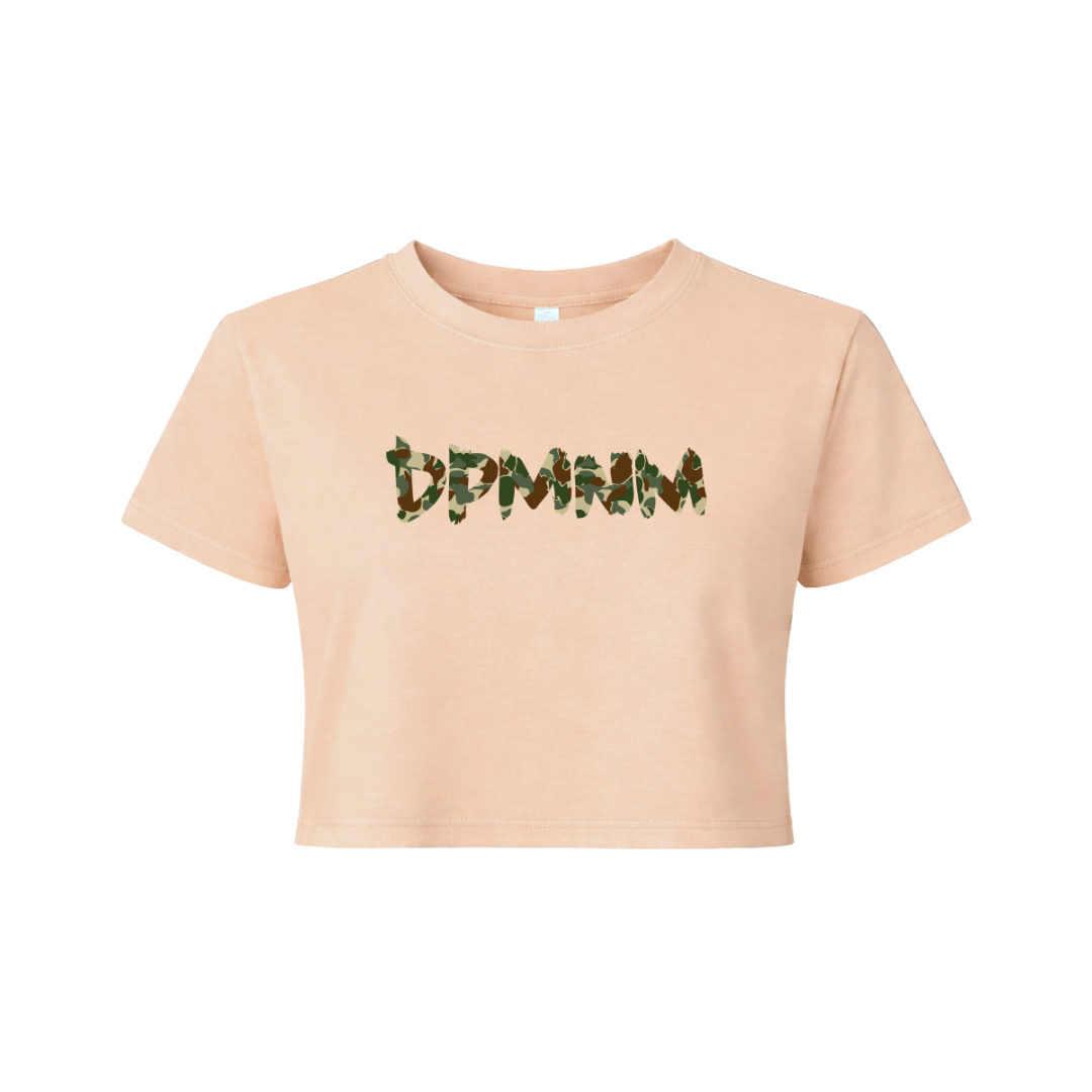 Women's Brown Camo Flowy Crop top