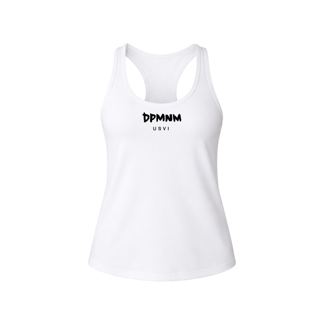 Womens OG Racerback White Tank