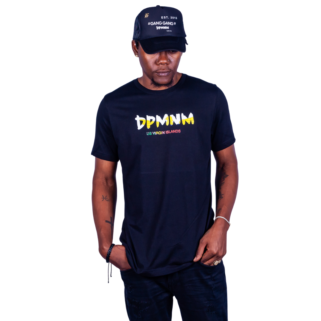 Unisex Black Virgin Islands Flag Tee