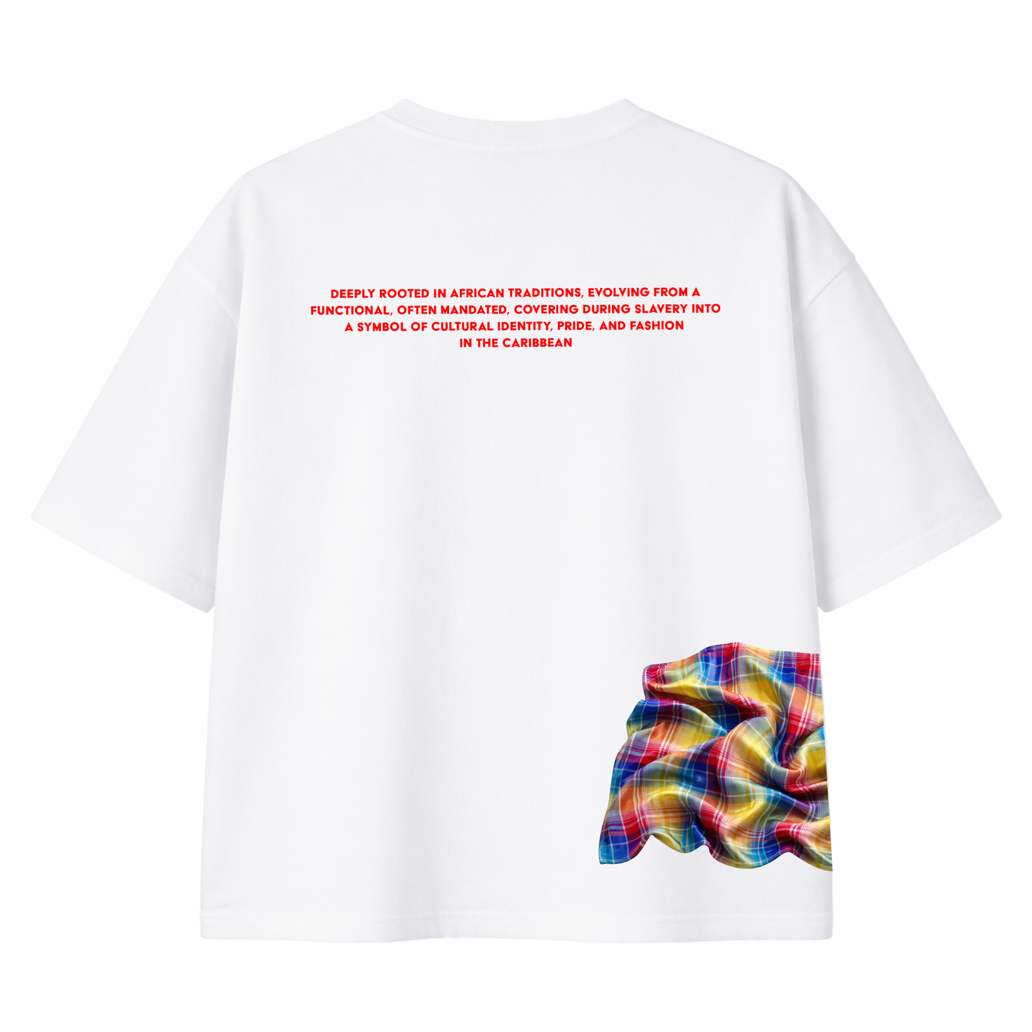 1 of 1 Oversized White Madras Scarf | Small
