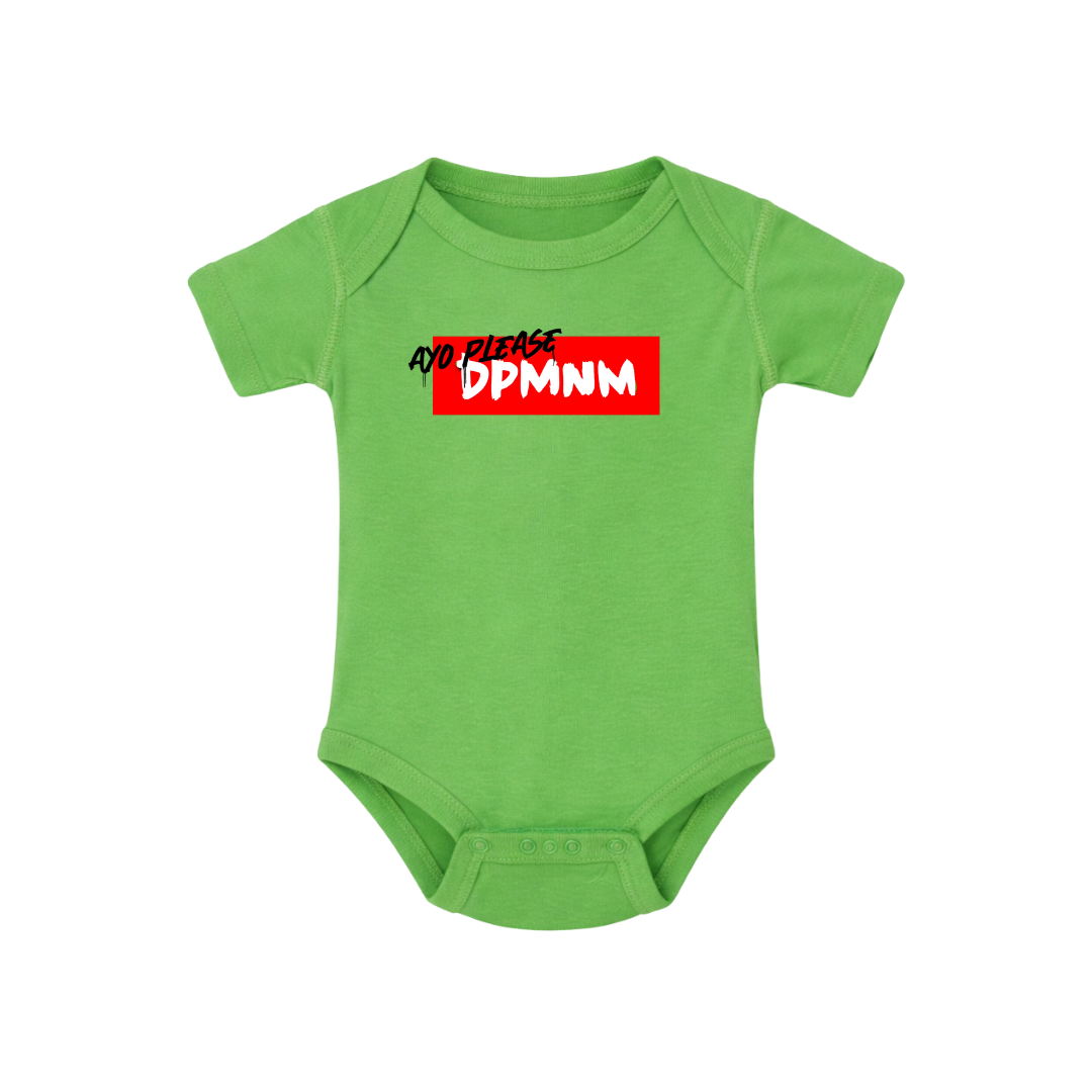 Toddler Kelly Green Ayo Please Box Logo Onesie