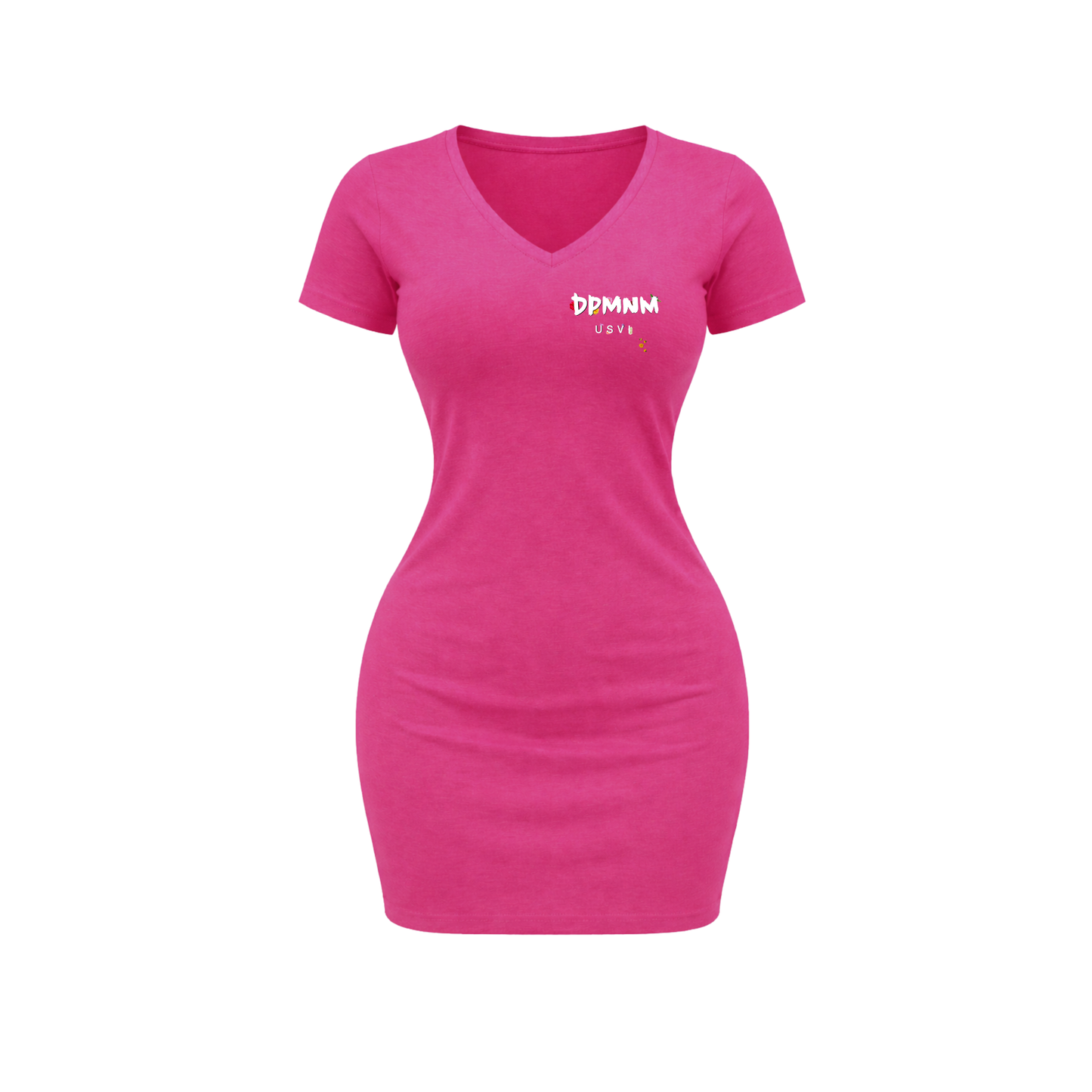 Womens OG Bouquet V Neck T Shirt Dress