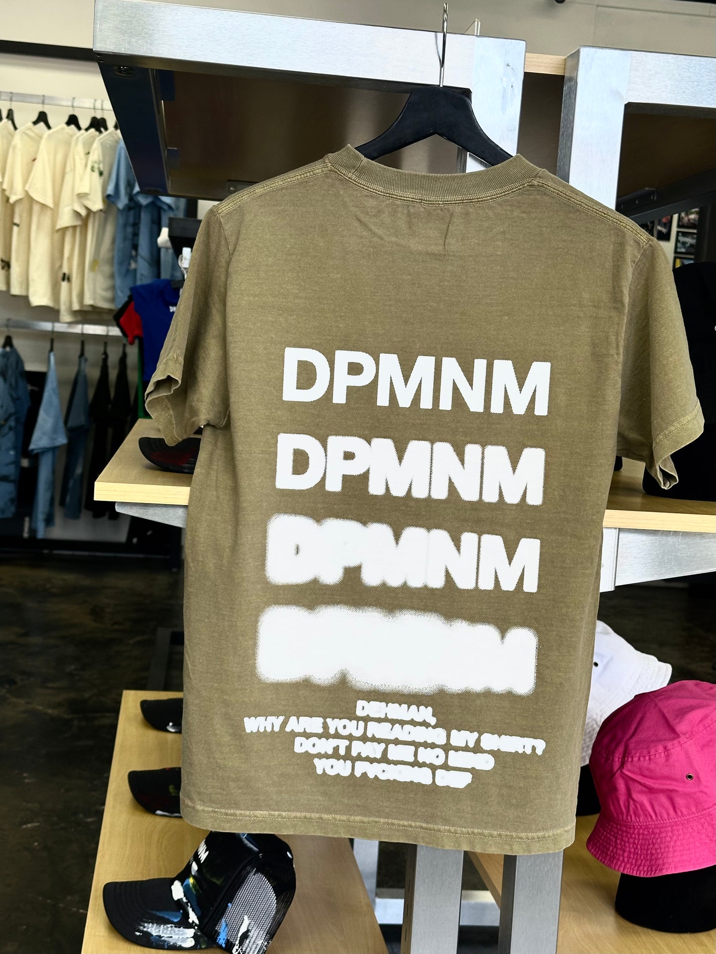 Unisex Faded Military Green Blur Tee