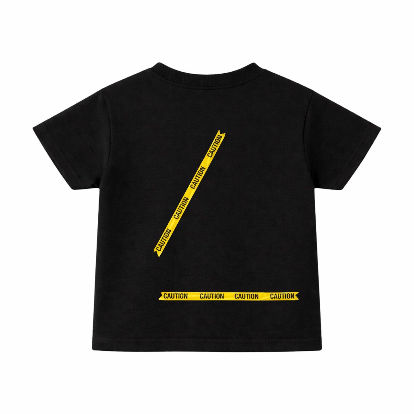 Kids Black Caution Tape tee