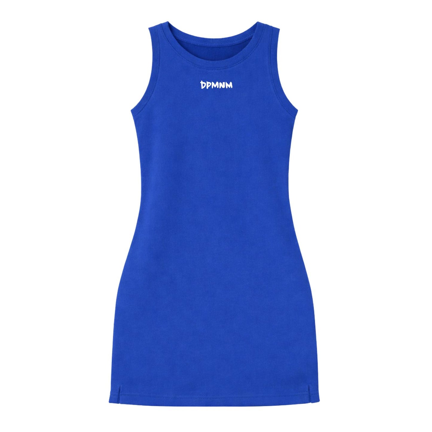 Royal Blue Crew Neck Tank Mini Dress
