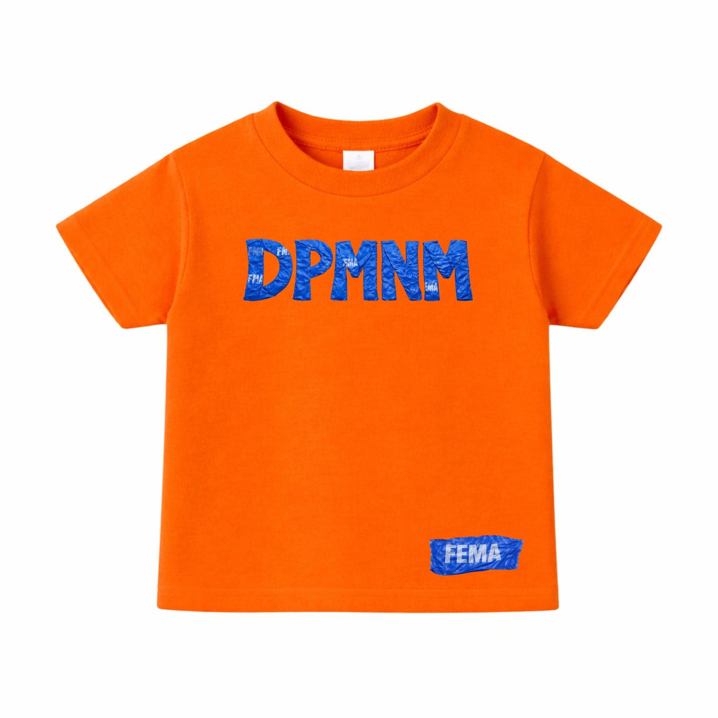 Kids Orange FEMA Tarp tee