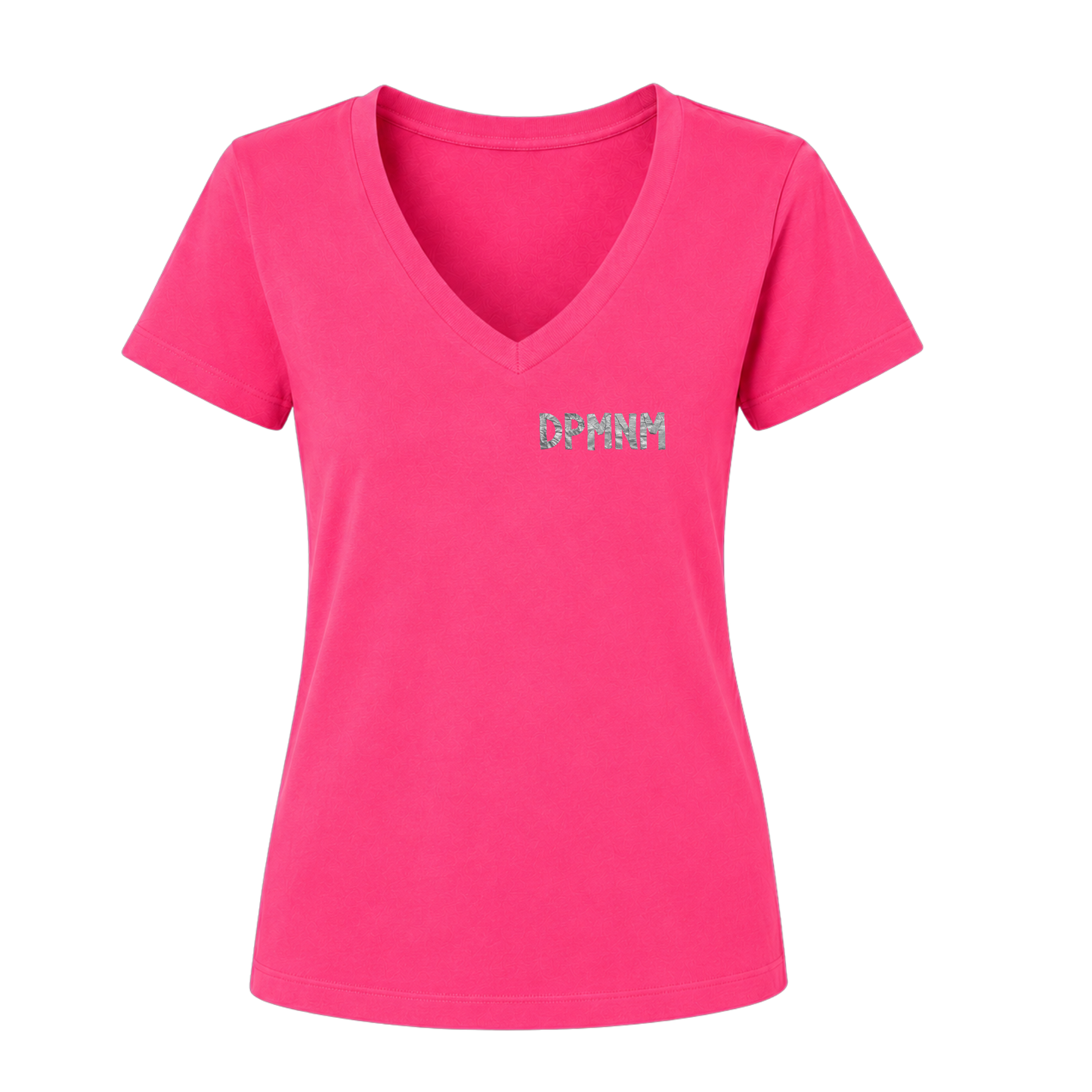 Womens Pink Duct Tape V-Neck Tee