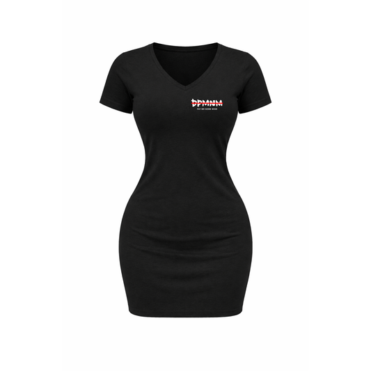 Womens PMSM V Neck T Shirt Dress