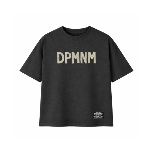 Unisex Faded Black Masking Tape | Oversized Tee