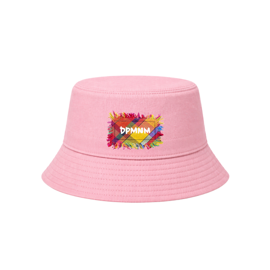 Light Pink Madras Patch Bucket Hat
