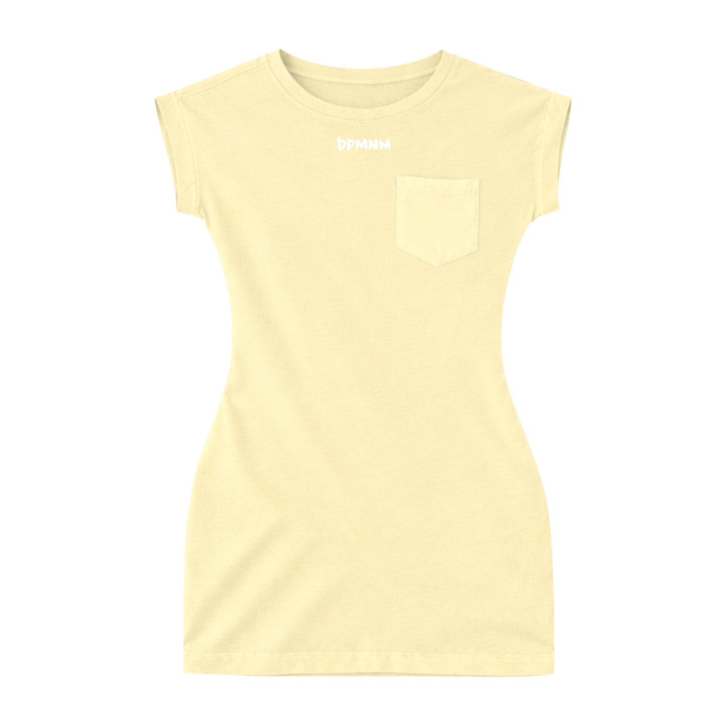 Pale Yellow DPMNM Mini Dress W/ Pockets