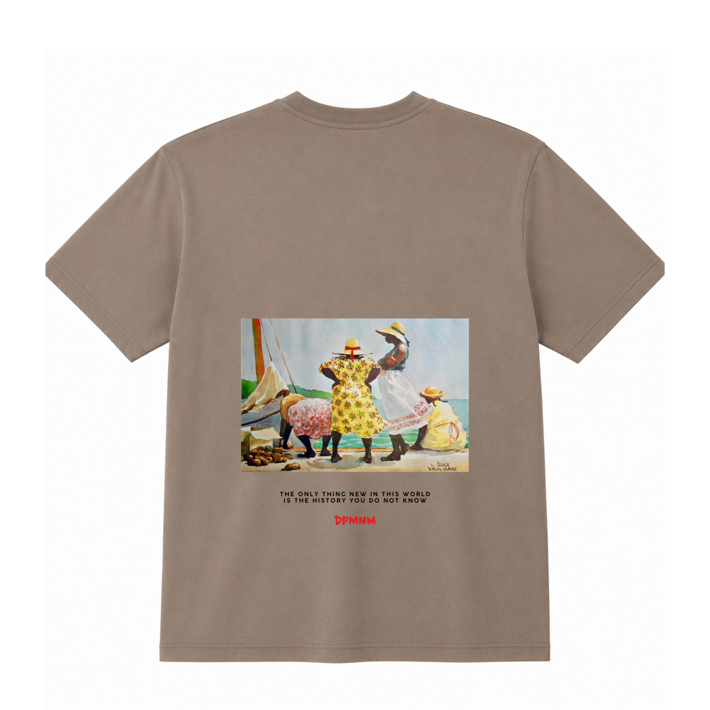 Unisex Faded Brown Vintage Tee