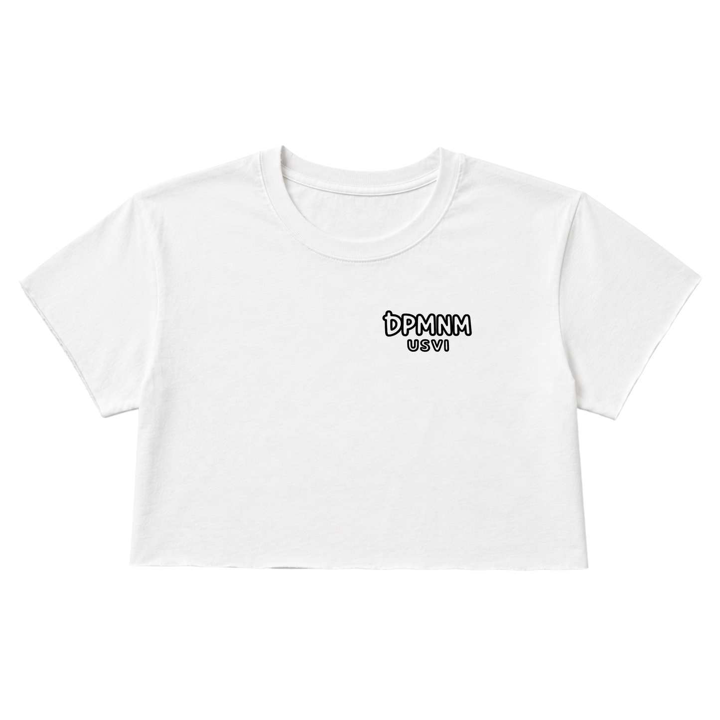 Womens White Seamless Sharpie Crop Top