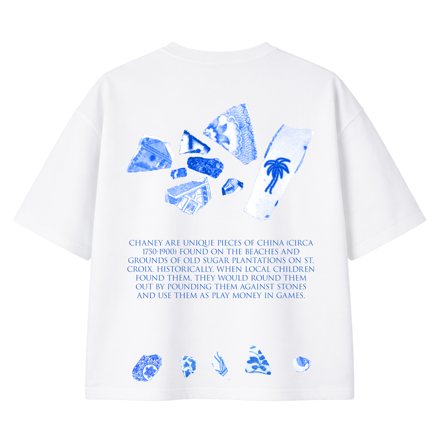 1 of 1 Oversized White Blue Chaney | Medium