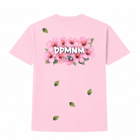 Unisex Pink Hibiscus Tee