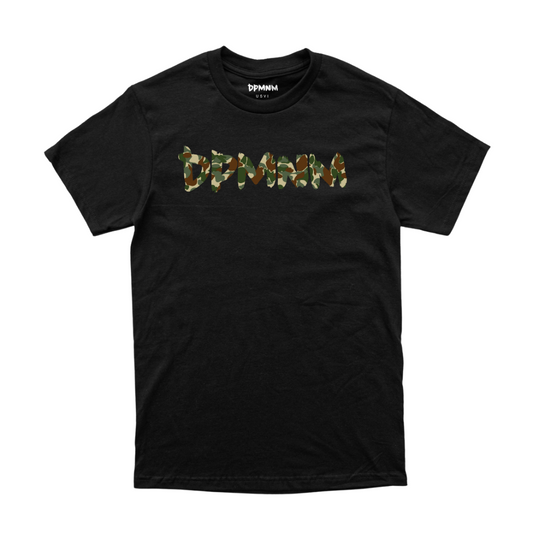 Unisex Camo Black Tee