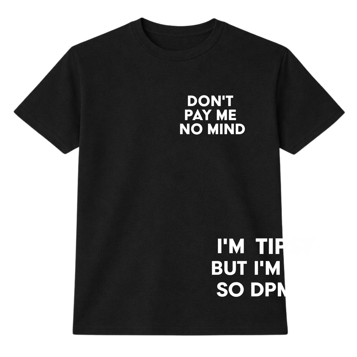 Unisex Black Tipsy Tee