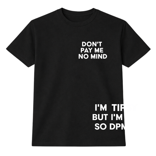 Unisex Black Tipsy Tee