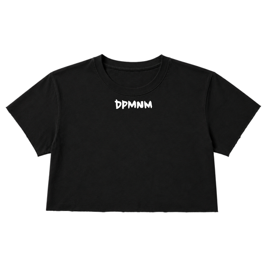 Womens Black Neck DPMNM Seamless Crop Top