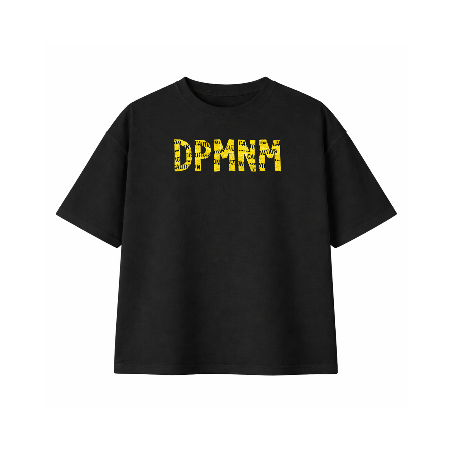 Unisex Black Caution Tape | Oversized Tee