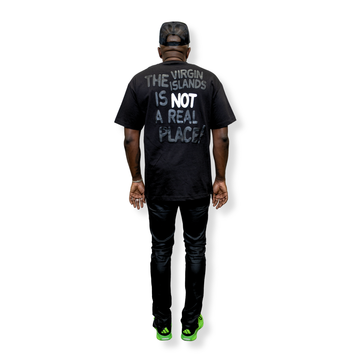 Unisex Black | White The VI is Not a Real Place Tee