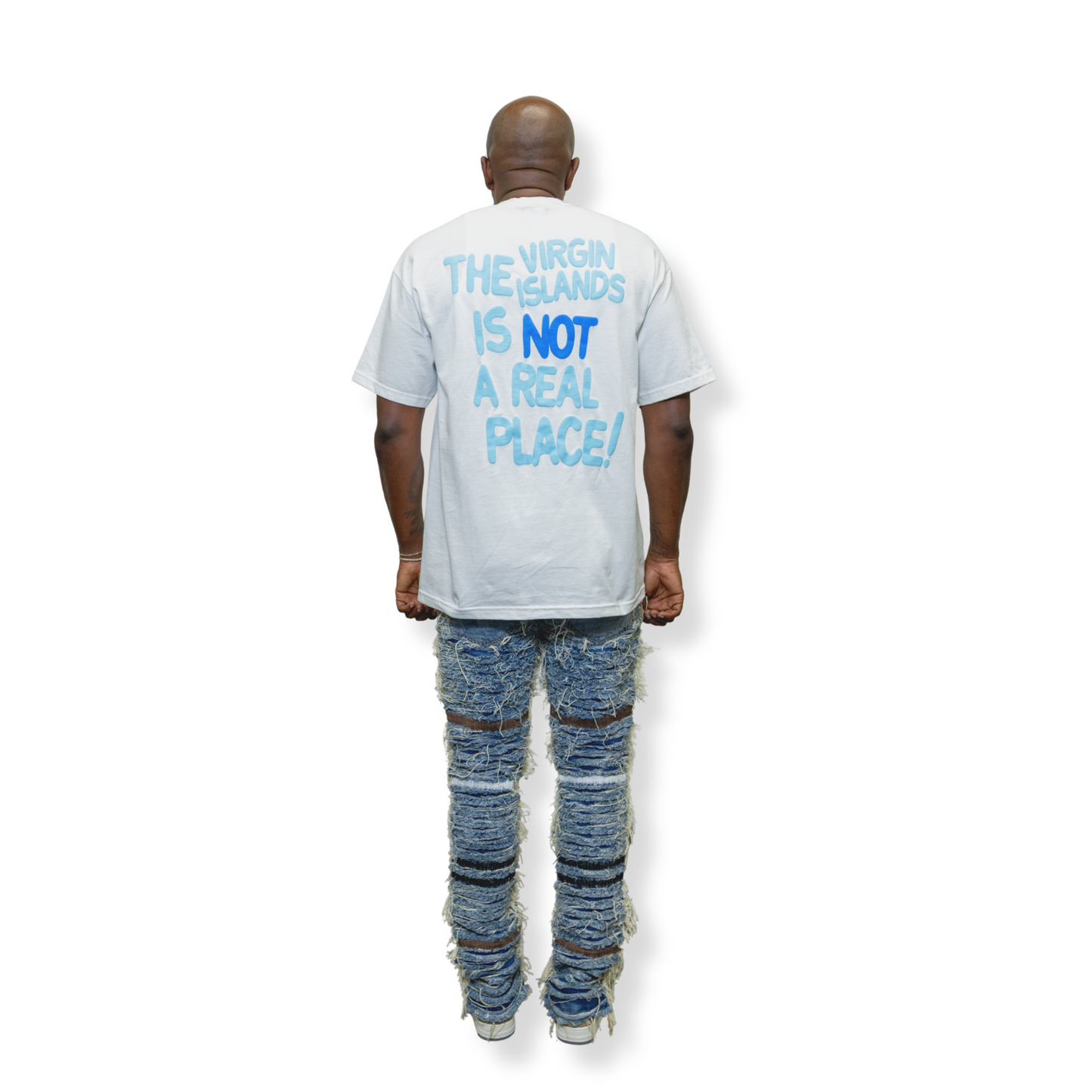 Unisex White | Blue The VI is Not a Real Place Tee