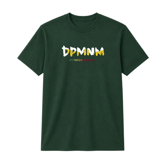 Unisex Military Green Virgin Islands Flag Tee
