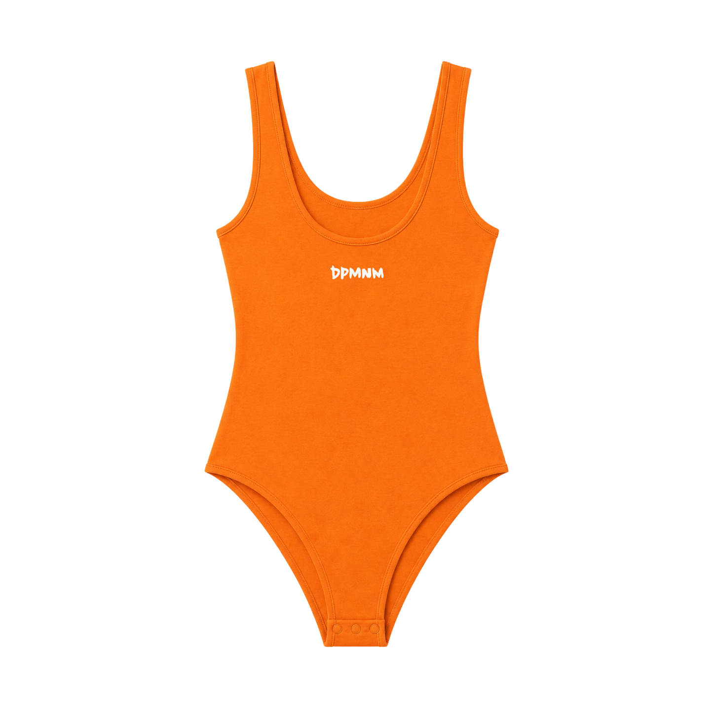 Women's Orange DPMNM Scoop Neck Tank Bodysuit