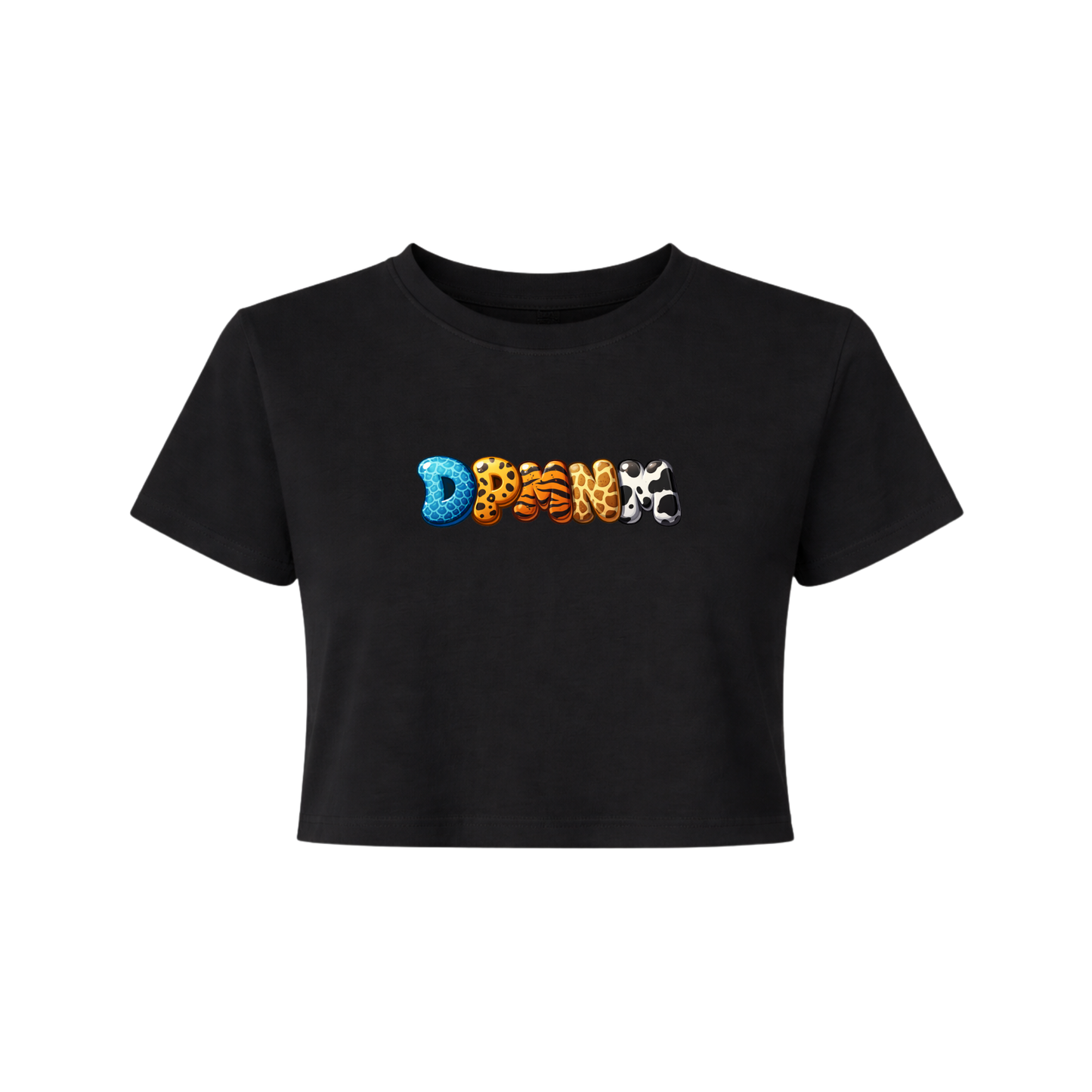 Women's Black Bubble Farm Flowy Crop Top