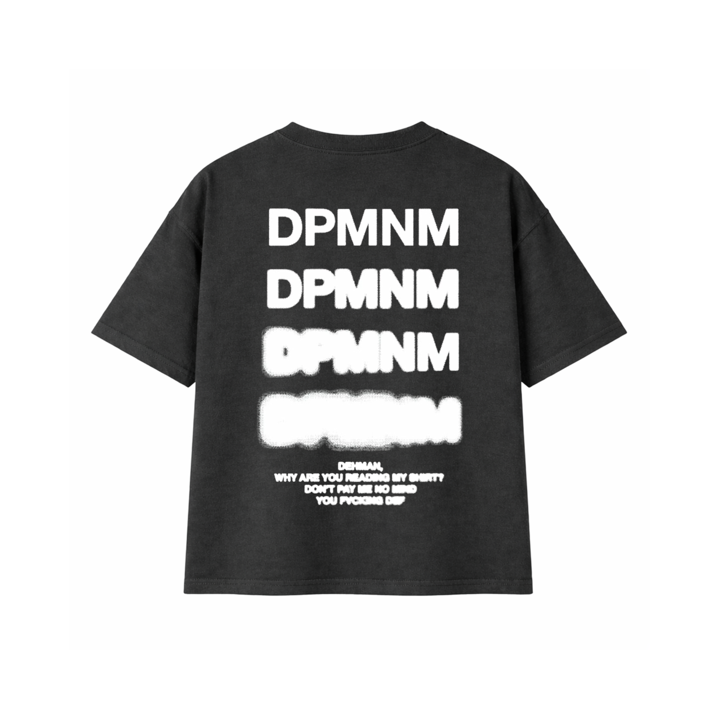 Unisex Faded Black Blur Tee | Oversized