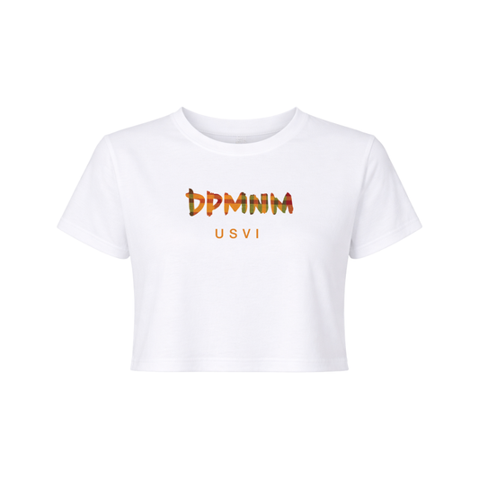 Women's Madras White Flowy Crop top