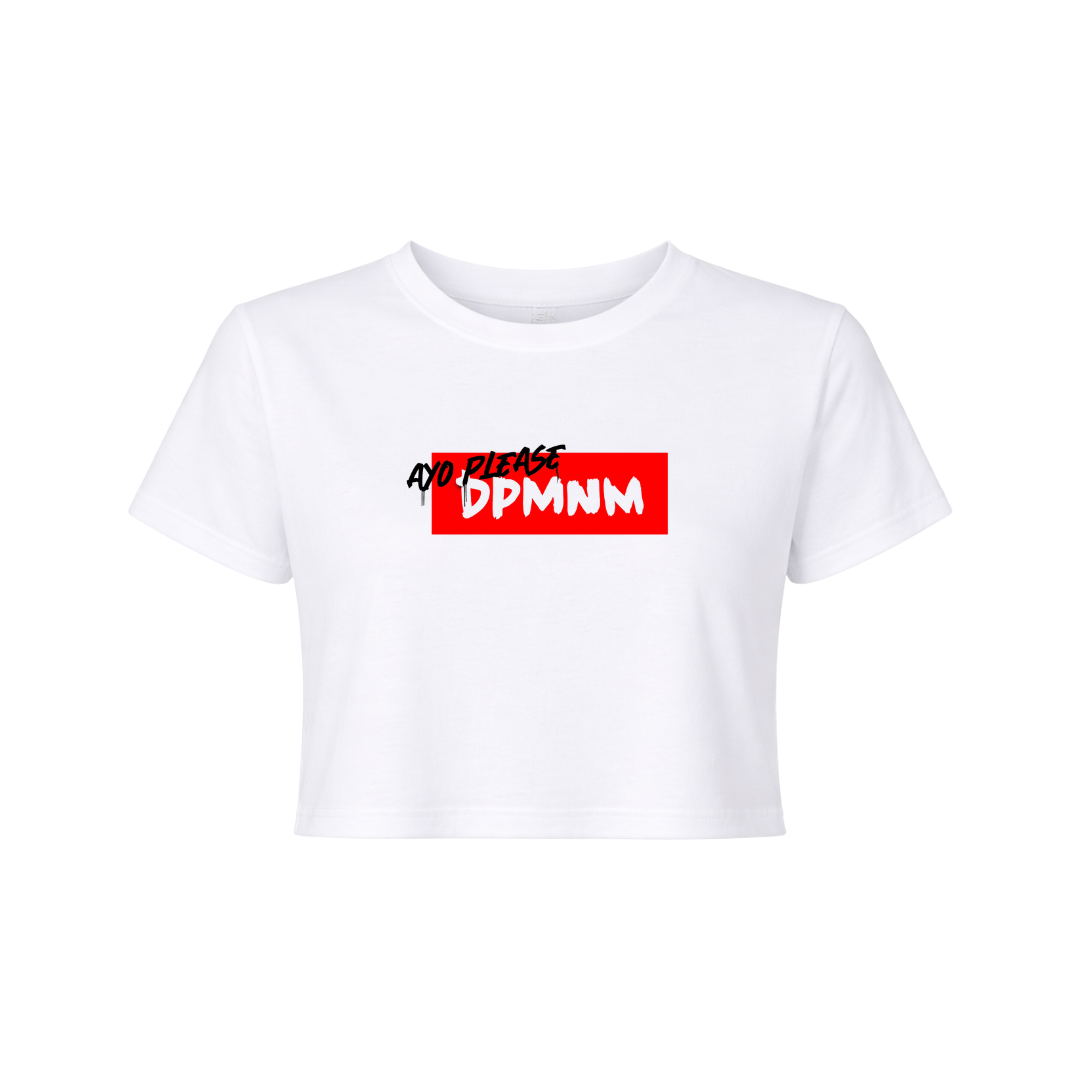 Women's White Ayo Please box Flowy Crop top