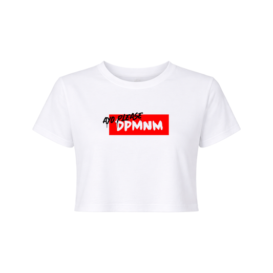 Women's White Ayo Please box Flowy Crop top