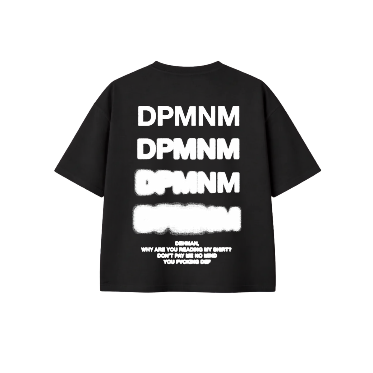 Unisex Black Blur Tee | Oversized