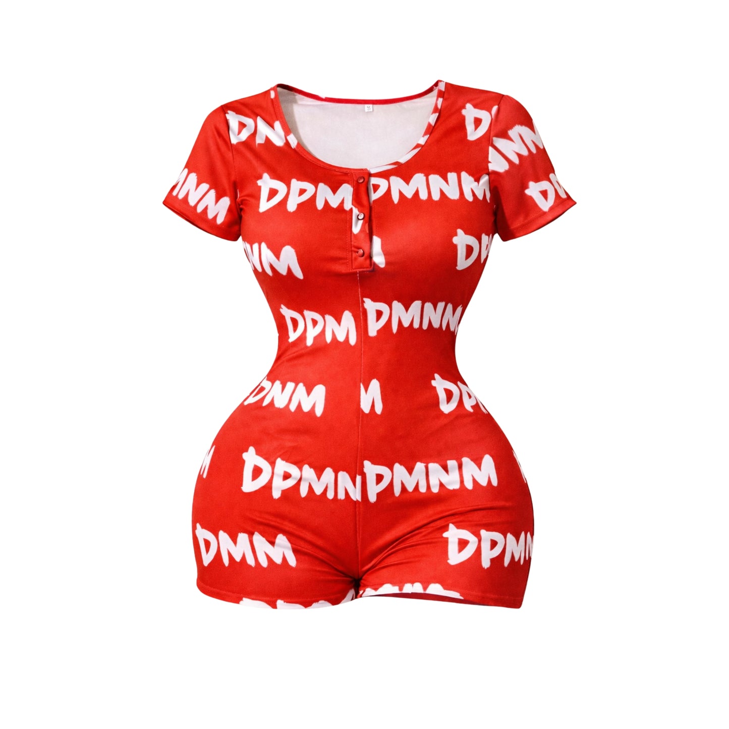 Women's Red Pajama Onesie | Short Sleeve