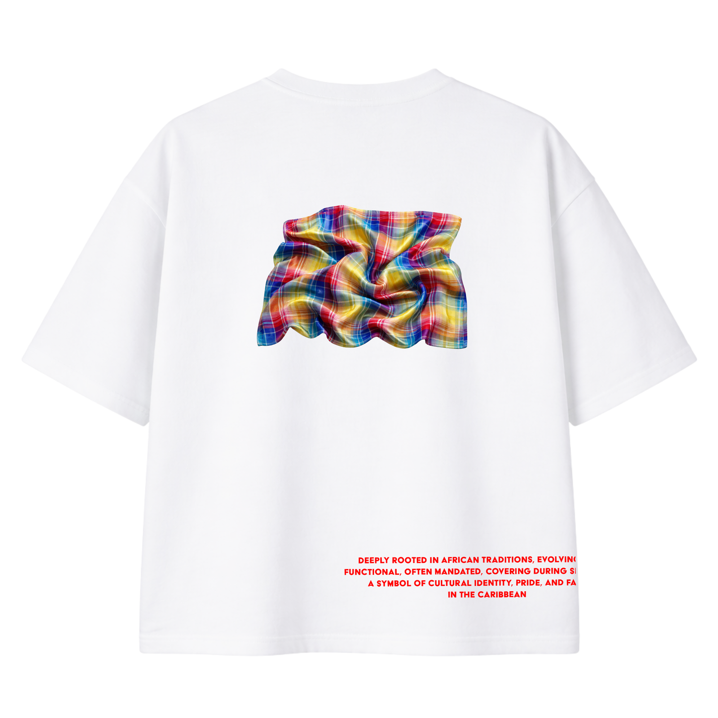 1 of 1 Oversized White Madras Scarf | Small
