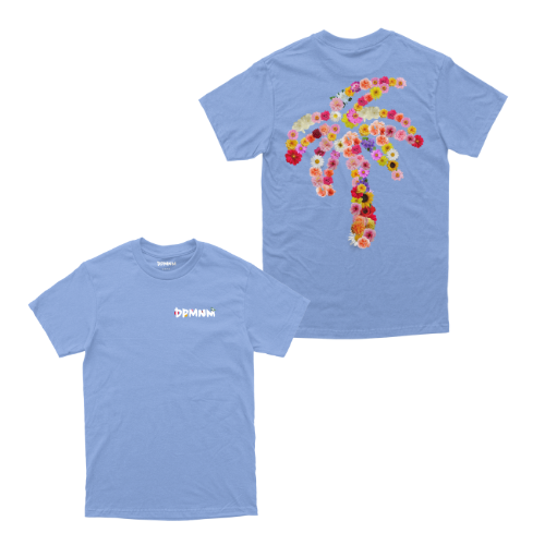 Unisex Powder Blue Palm Bouquet Tee