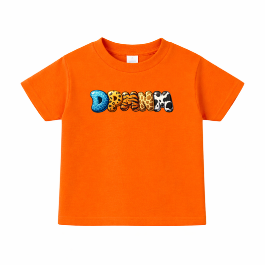 Kids Orange Bubble Farm Tee