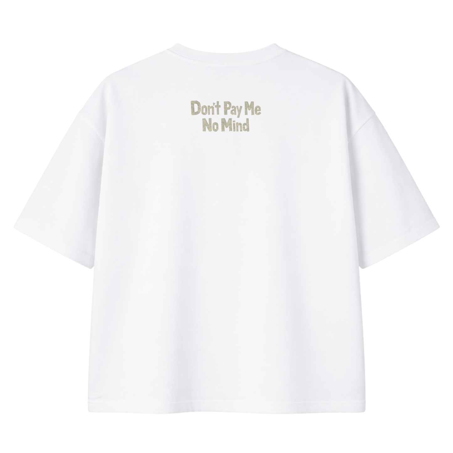 Unisex White Masking Tape Tee | Oversized