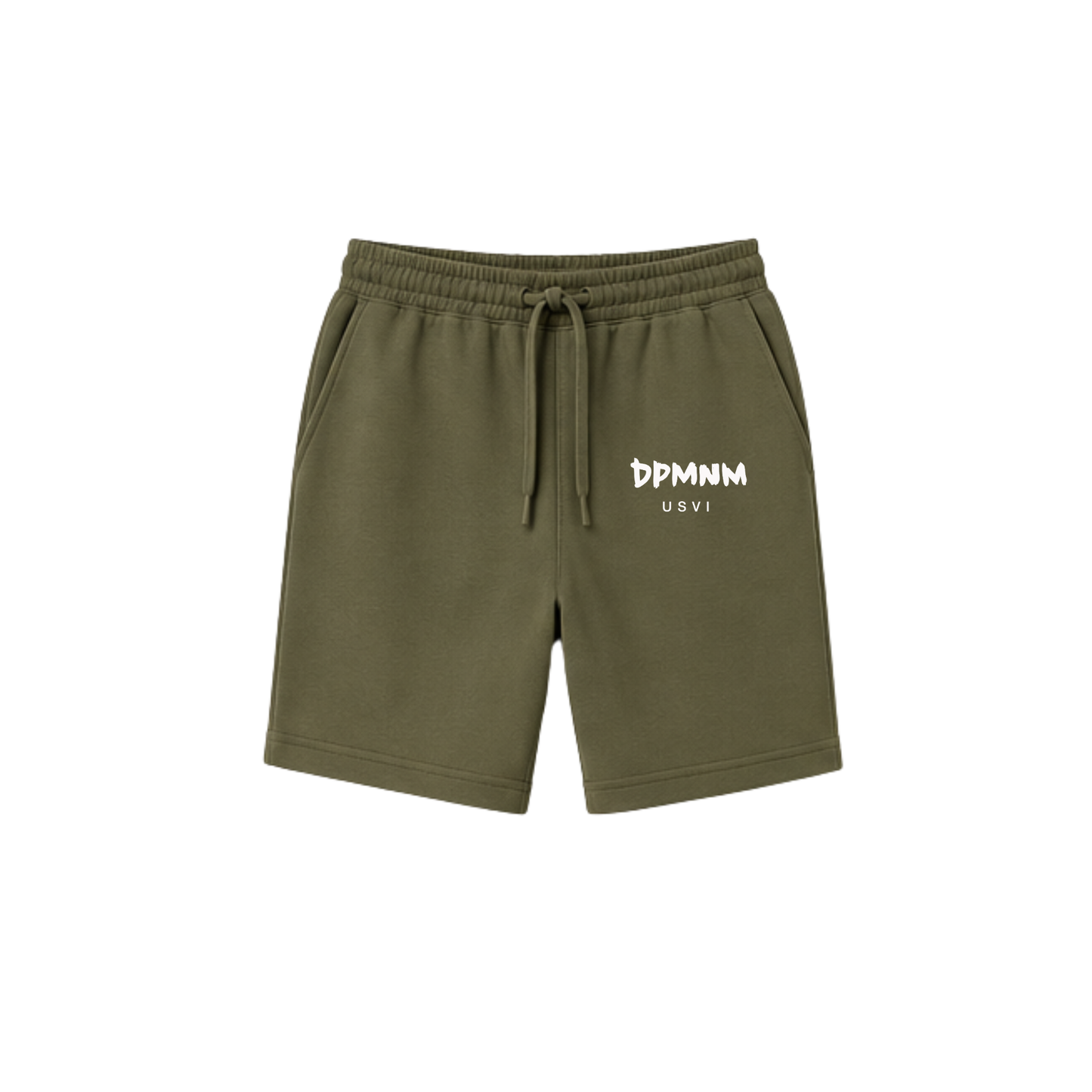 Men's Army Embroidered Fleece Shorts