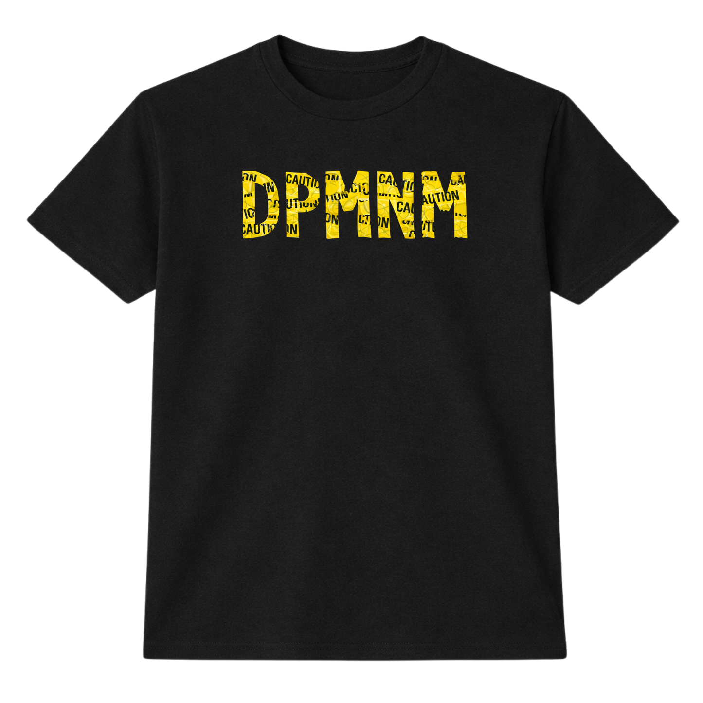 Unisex Black Caution Tape tee