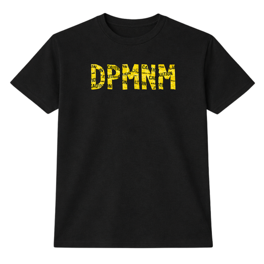 Unisex Black Caution Tape tee