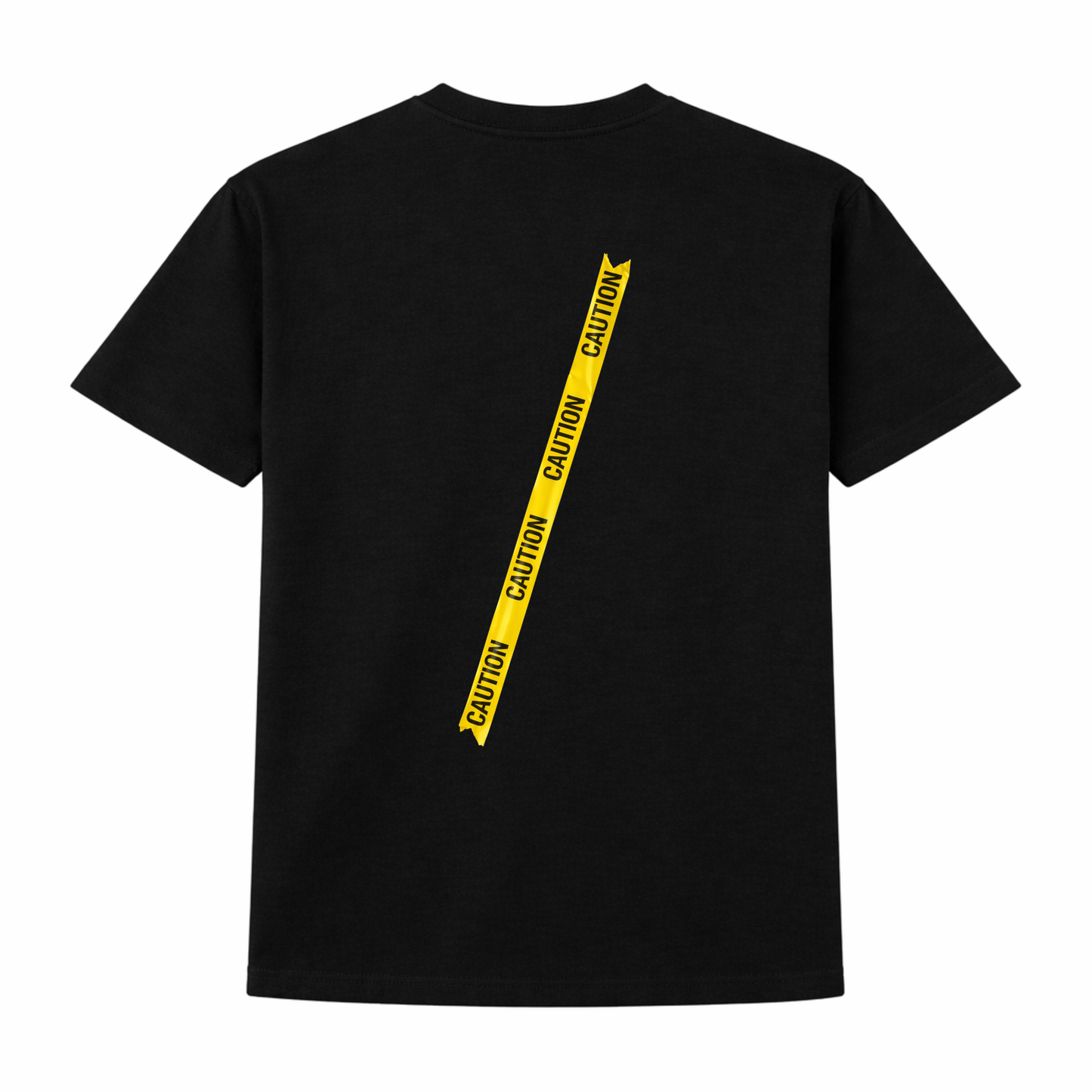 Unisex Black Caution Tape tee