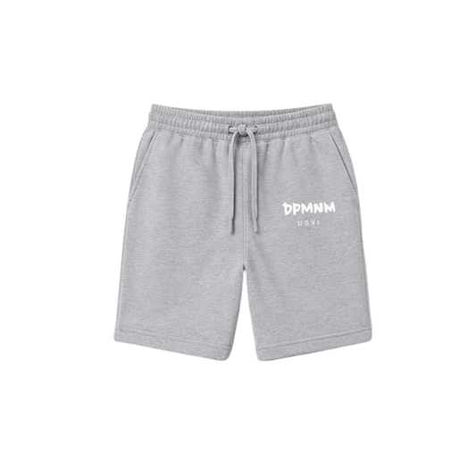 Men's Heather Gray Embroidered Fleece Shorts