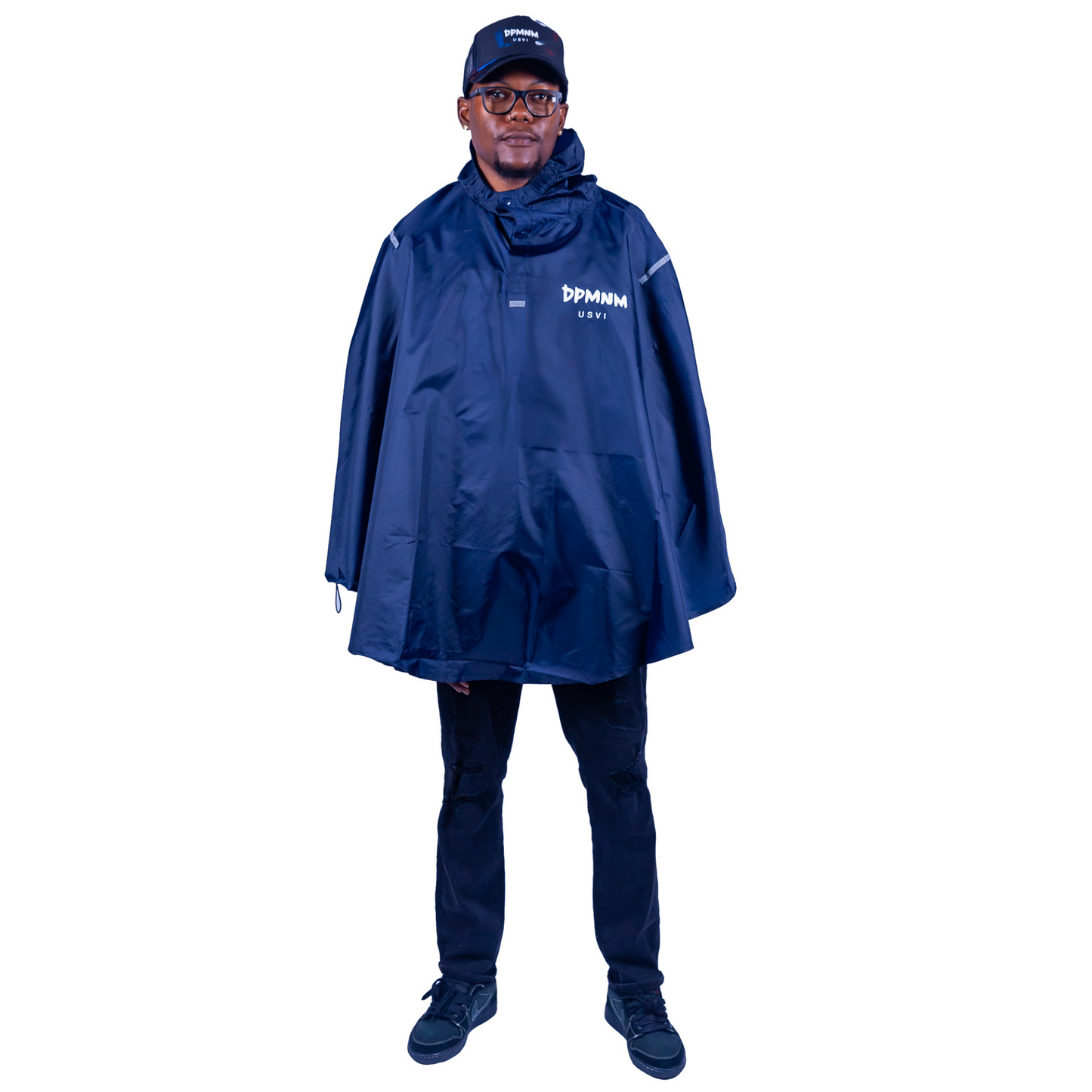 Blue Poncho Raincoat
